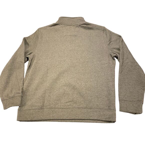 Nautica Sweater Men's Large Green Cotton Long Sleeve Logo Quarter Zip Pullover - Picture 14 of 16